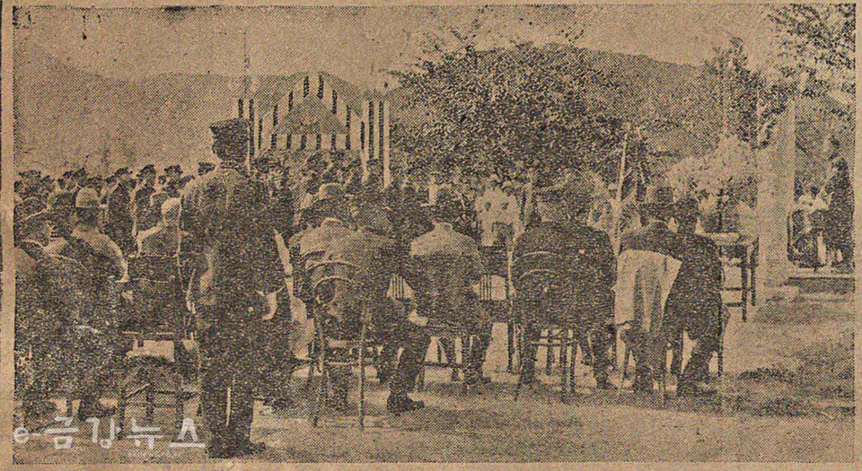 1926년 10월 9일 공주앵산공원에서 열린 공주소방조 15주년 기념식(출처: 대한민국신문 아카이브)